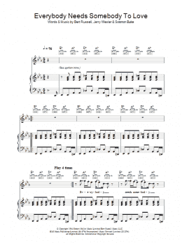 page one of Everybody Needs Somebody To Love (Piano, Vocal & Guitar Chords)