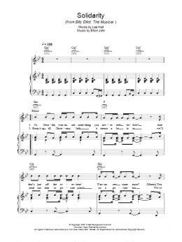 page one of Solidarity (Piano, Vocal & Guitar Chords)
