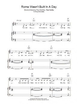 page one of Rome Wasn't Built In A Day (Piano, Vocal & Guitar Chords)