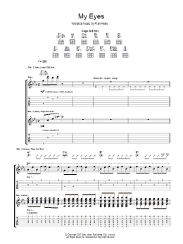 page one of My Eyes (Guitar Tab)
