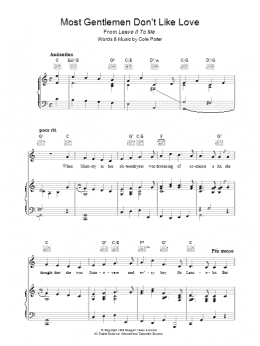 page one of Most Gentlemen Don't Like Love (Piano, Vocal & Guitar Chords)