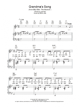 page one of Grandma's Song (Piano, Vocal & Guitar Chords)