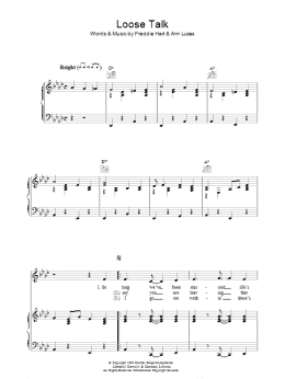 page one of Loose Talk (Piano, Vocal & Guitar Chords)