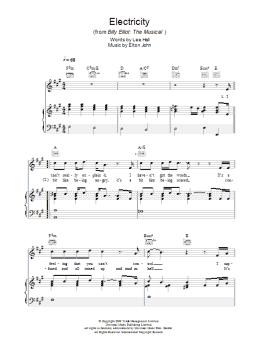 page one of Electricity (Piano, Vocal & Guitar Chords (Right-Hand Melody))