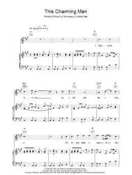 page one of This Charming Man (Piano, Vocal & Guitar Chords)