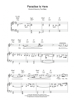 page one of Paradise Is Here (Piano, Vocal & Guitar Chords)