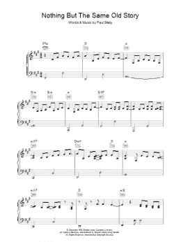 page one of Nothing But The Same Old Story (Piano, Vocal & Guitar Chords)