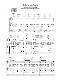 page one of Arthur McBride (Piano, Vocal & Guitar Chords)
