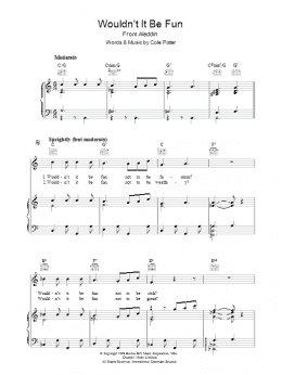 page one of Wouldn't It Be Fun? (Piano, Vocal & Guitar Chords)