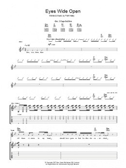 page one of Eyes Wide Open (Guitar Tab)