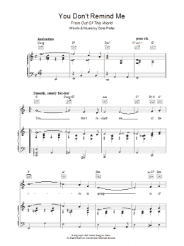 page one of You Don't Remind Me (Piano, Vocal & Guitar Chords)