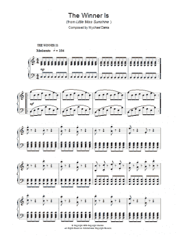 page one of The Winner Is (from Little Miss Sunshine) (Piano Solo)