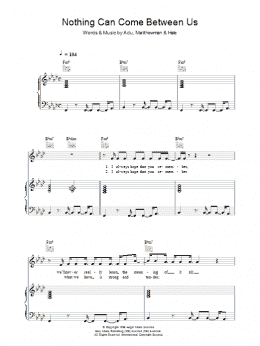 page one of Nothing Can Come Between Us (Piano, Vocal & Guitar Chords)