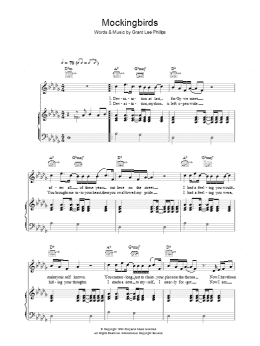 page one of Mockingbirds (Piano, Vocal & Guitar Chords)