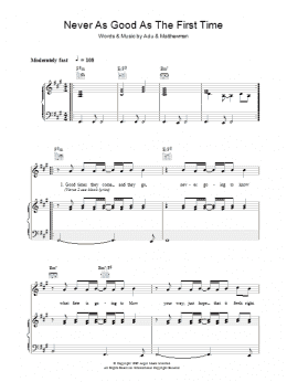 page one of Never As Good As The First Time (Piano, Vocal & Guitar Chords)