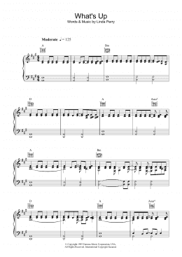 page one of What's Up (Piano, Vocal & Guitar Chords)