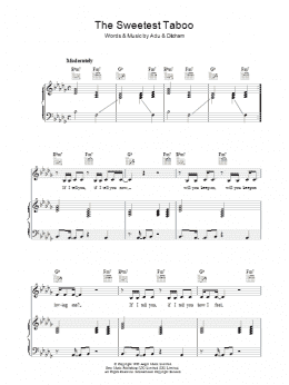 page one of The Sweetest Taboo (Piano, Vocal & Guitar Chords)