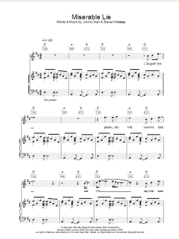 page one of Miserable Lie (Piano, Vocal & Guitar Chords)