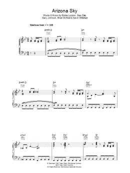 page one of Arizona Sky (Piano, Vocal & Guitar Chords)