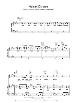 page one of Haitian Divorce (Piano, Vocal & Guitar Chords)