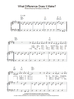 page one of What Difference Does It Make? (Piano, Vocal & Guitar Chords)