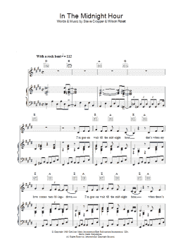 page one of In The Midnight Hour (Piano, Vocal & Guitar Chords)