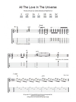 page one of All The Love In The Universe (Guitar Tab)