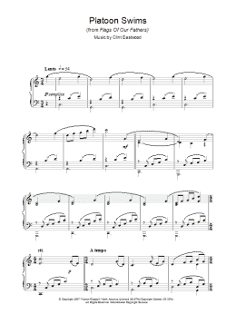 page one of Platoon Swims (from Flags Of Our Fathers) (Piano Solo)