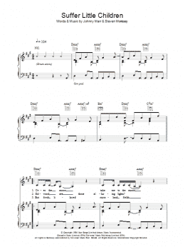 page one of Suffer Little Children (Piano, Vocal & Guitar Chords)