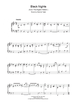 page one of Black Nights (Piano Solo)