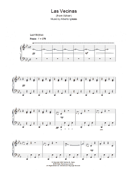 page one of Las Vecinas (from Volver) (Piano Solo)