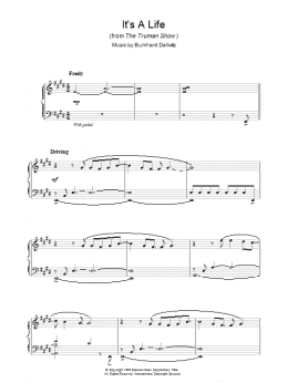 page one of It's A Life (from The Truman Show) (Piano Solo)