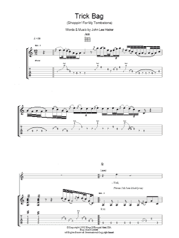page one of Trick Bag (Shopping For My Tombstone) (Guitar Tab)