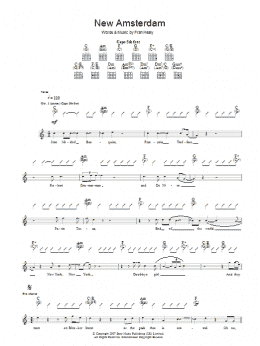 page one of New Amsterdam (Guitar Tab)