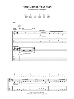 page one of Here Comes Your Man (Guitar Tab)