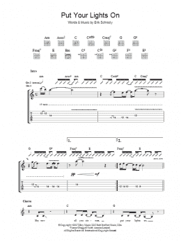 page one of Put Your Lights On (Guitar Tab)