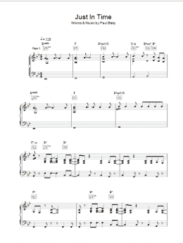 page one of Just In Time (Piano, Vocal & Guitar Chords)