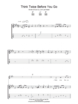 page one of Think Twice Before You Go (Guitar Tab)