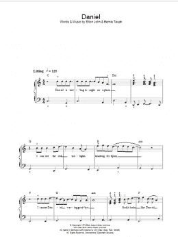 page one of Daniel (Chorus Only) (Easy Piano)
