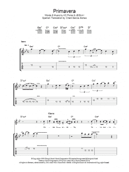 page one of Primavera (Guitar Tab)