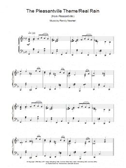 page one of The Pleasantville Theme/Real Rain (from Pleasantville) (Piano Solo)