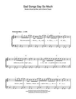 page one of Sad Songs (Say So Much) (Beginner Piano (Abridged))