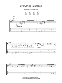 page one of Everything Is Broken (Guitar Tab)
