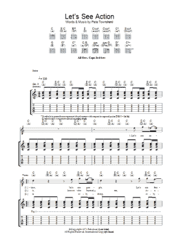 page one of Let's See Action (Guitar Tab)