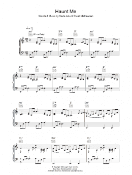 page one of Haunt Me (Piano, Vocal & Guitar Chords)