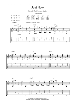 page one of Just Now (Guitar Tab)