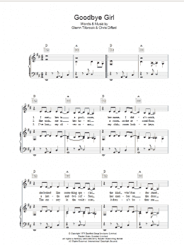 page one of Goodbye Girl (Piano, Vocal & Guitar Chords)