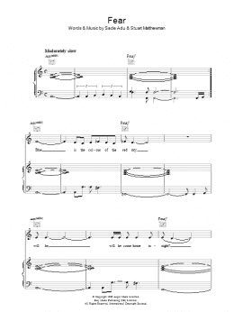 page one of Fear (Piano, Vocal & Guitar Chords)