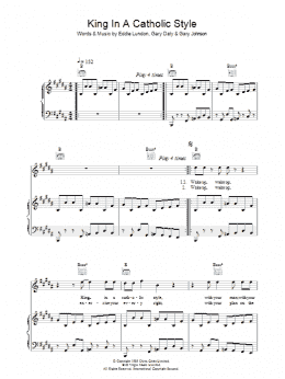 page one of King In A Catholic Style (Piano, Vocal & Guitar Chords)