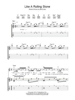 page one of Like A Rolling Stone (Guitar Tab)